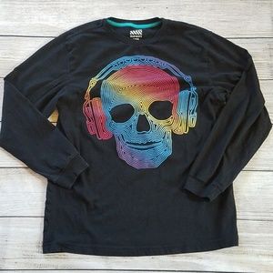 Old Navy Boys Long Sleeve Tee Sz XL Skull